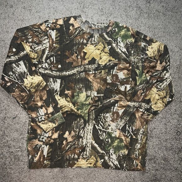 Vintage Camo Shirt Men L Pocket Tee Advantage Timber Y2K 00s Hunt Retro Adult - Picture 1 of 6